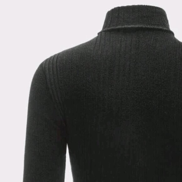 MEN High Neck Ribbed Knit Top - Picture 3 of 6